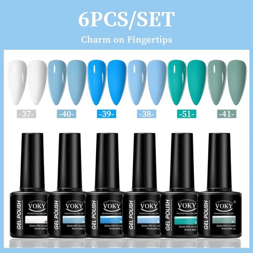 Set smalto gel - magnetico, 6pcs